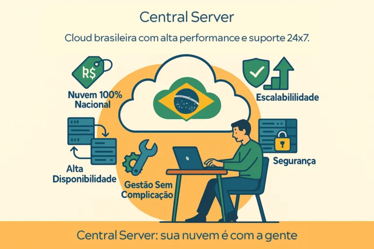 Nuvem Central Server: agilidade, eficiência e segurança que impulsiona o mercado brasileiro